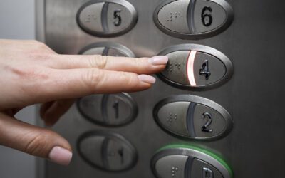 Personne Aveugle Choisi Un Etage Ascenseur 
